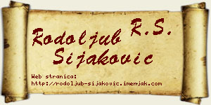 Rodoljub Šijaković vizit kartica